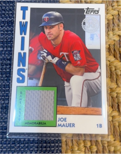 2019 Topps 1984 Topps Baseball Relics #84R-JM Joe Mauer — front