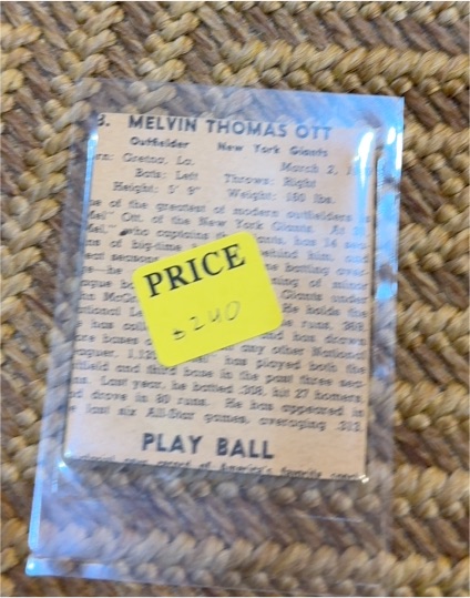 1939 Play Ball #3 Mel Ott — front
