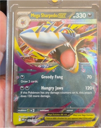 2025 ME02: Phantasmal Flames #061/094 Mega Sharpedo ex — front