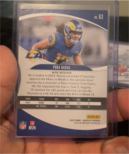 2025 Panini Absolute Football #63 Puka Nacua — front