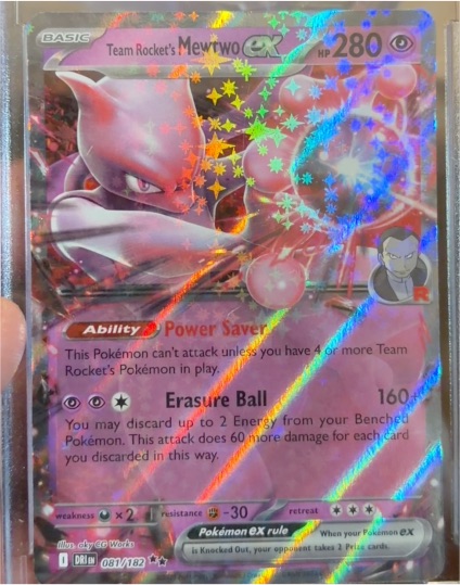 2025 Pokemon Scarlet & Violet Series - Destined Rivals #081 Team Rocket's Mewtwo ex — front