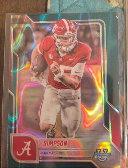 2025 Bowman University Chrome #151 Ty Simpson — front