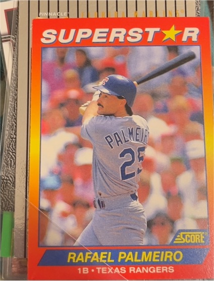 1992 Score Superstar Rafael Palmeiro — front