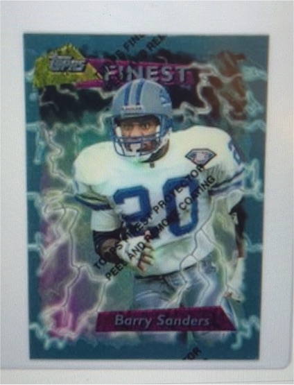 1995 Topps Finest #91 Barry Sanders — front