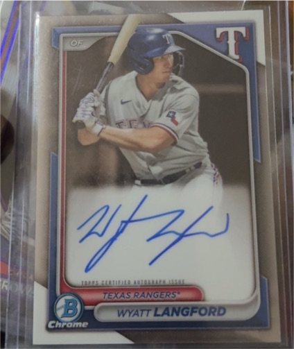 2024 Bowman Chrome #CPA-WLA Wyatt Langford — front