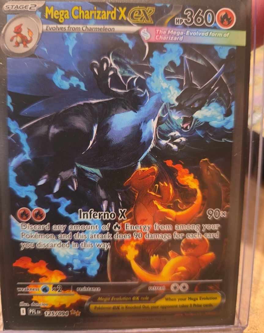 2025 Pokémon ME02: Phantasmal Flames #125/094 Mega Charizard X ex — front