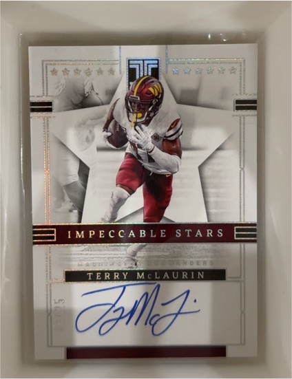 2023 Panini Impeccable #61 Terry McLaurin Impeccable Stars Auto — front