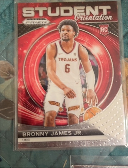 2024 Panini Prizm Draft Picks Student Orientation #12 Bronny James Jr. — front