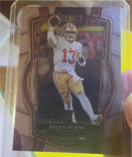 2022 Panini Select #213 Brock Purdy Club Level Rookie Card RC — front