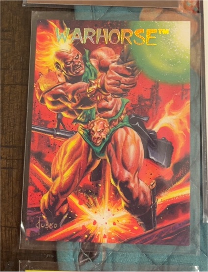 1993 Dynamic Entertainment The Creators Universe Warhorse Promo Card — front