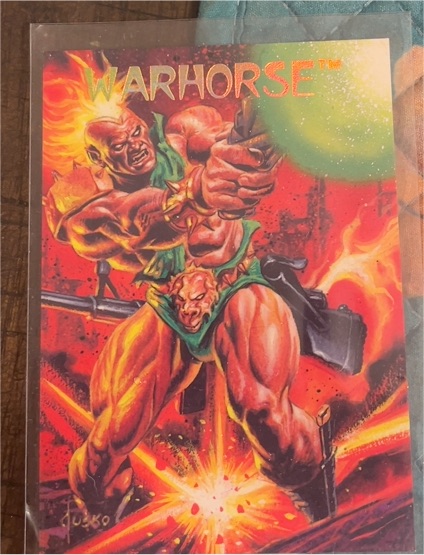 1993 Dynamic The Creators Universe Warhorse Promo Card — front