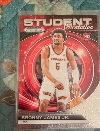 2024 Panini Prizm Draft Picks Student Orientation #12 Bronny James Jr. — front