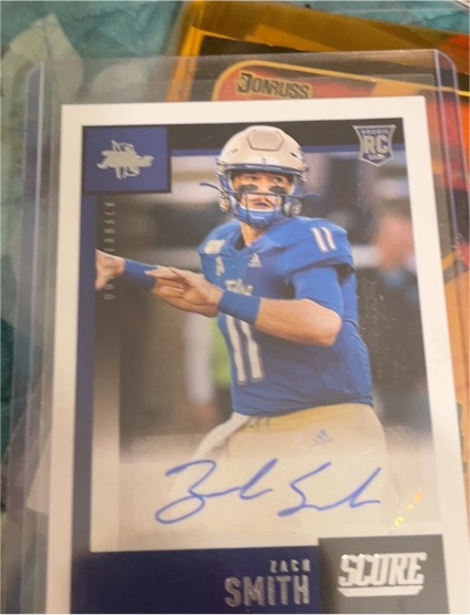 2021 Panini Chronicles Draft Picks Score #SA-ZSM Zach Smith — front