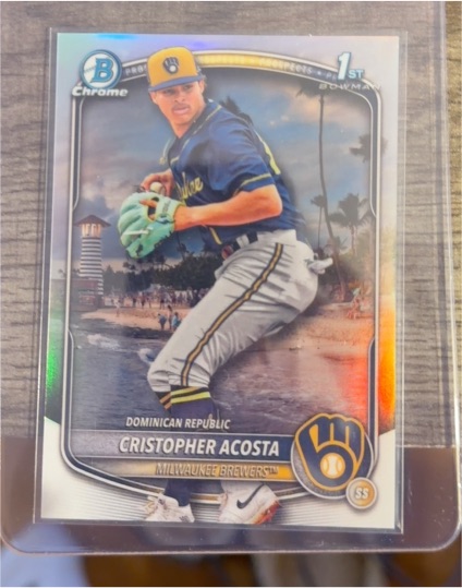 2025 Bowman Chrome Prospects #BCP-176 Cristopher Acosta — front