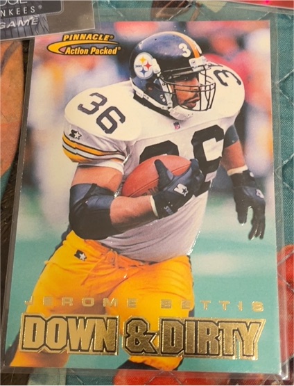 1997 Pinnacle Action Packed #122 Jerome Bettis Down & Dirty — front
