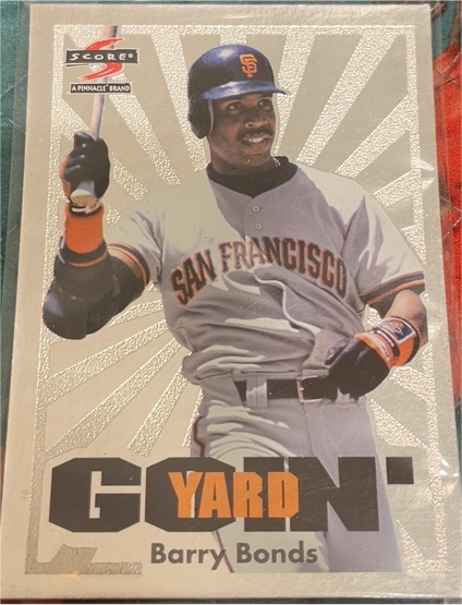 1997 Score #504 Barry Bonds GY — front