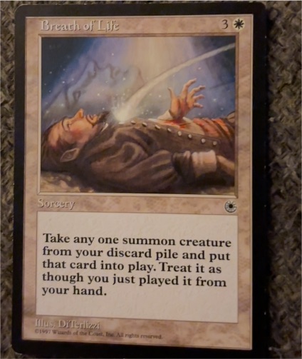1997 Magic: The Gathering Breath of Life — front