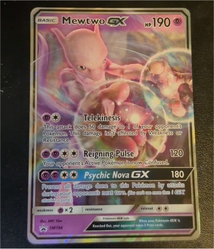 2019 Pokémon SM196 Mewtwo GX — front