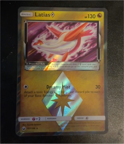 2018 Pokémon Sun & Moon Celestial Storm #107 Latias Prism Star — front