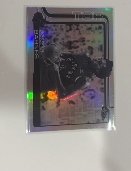 2025 Topps Chrome Basketball #203 Scottie Barnes Pulsar Refractor — front