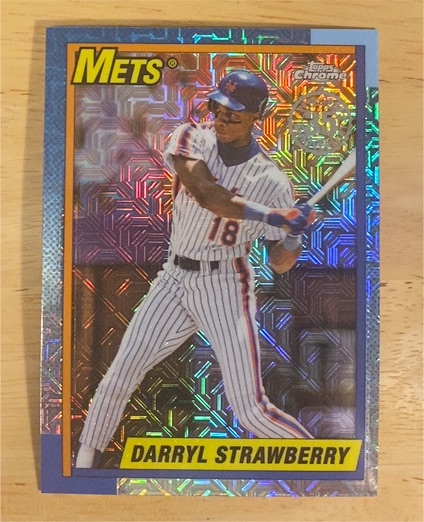 2025 Topps Update 1990 Chrome #U90C-87 Darryl Strawberry — front