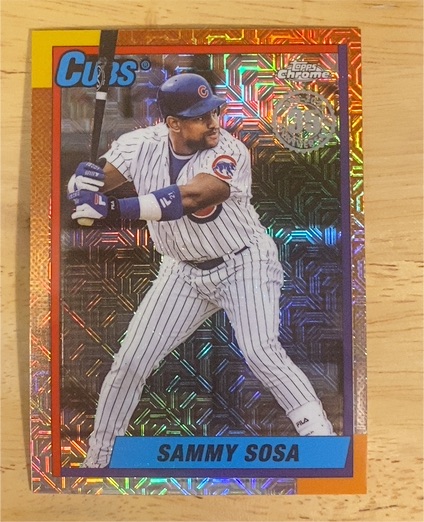 2025 Topps Update #U90C-73 Sammy Sosa 1990 Topps Mojo Refractor Silver Pack — front