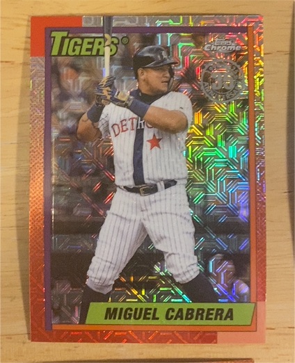 2025 Topps Update #U90C-97 Miguel Cabrera 1990 Topps Baseball Chrome — front