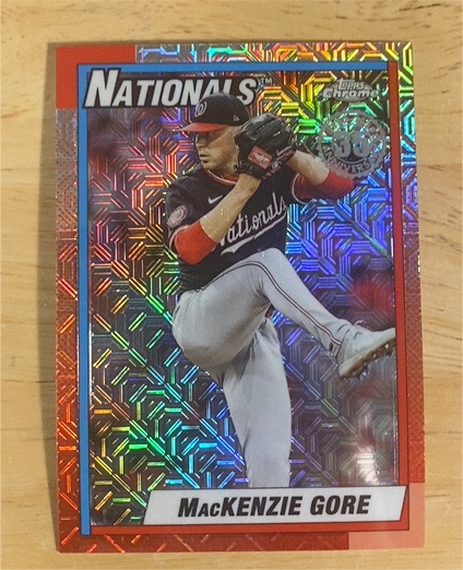 2025 Topps Update 1990 Topps Chrome Silver Pack Mojo #U90C-36 MacKenzie Gore — front