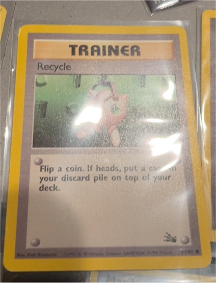 1999 Pokémon Fossil #61 Recycle — front