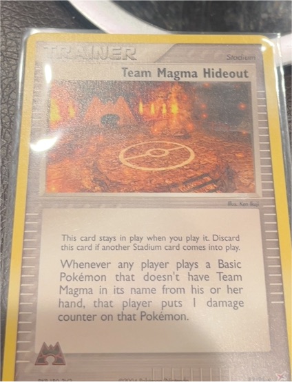 2004 Pokémon EX Team Magma vs Team Aqua #83 Team Magma Hideout — front