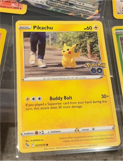 2022 Pokémon TCG Pokemon GO #027 Pikachu — front