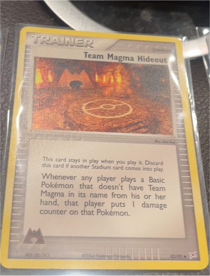 2004 Pokemon EX Team Magma vs Team Aqua #83 Team Magma Hideout — front
