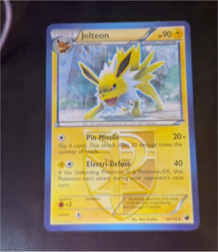 2013 Pokémon TCG Plasma Freeze #34 Jolteon — front