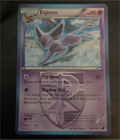 2013 Pokémon TCG Plasma Freeze #48 Espeon — front