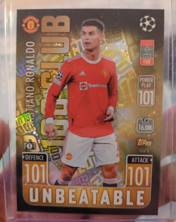 2021-22 Topps Match Attax UCL Extra 100 Club #CLU5 Cristiano Ronaldo — front