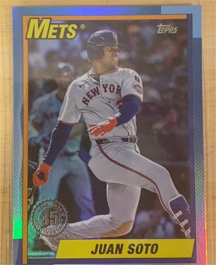 2025 Topps Update #U90-26 Juan Soto New York Mets 1990 35th Anniversary — front