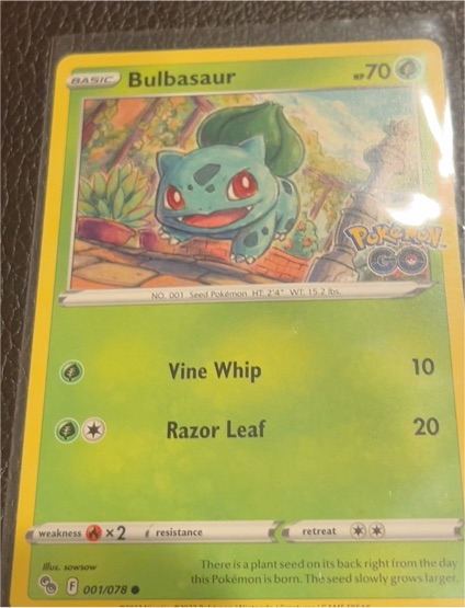 2022 Pokémon GO #001 Bulbasaur — front