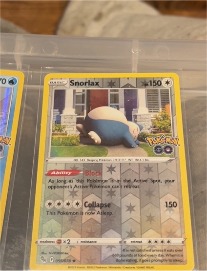 2022 Pokémon GO #055 Snorlax — front