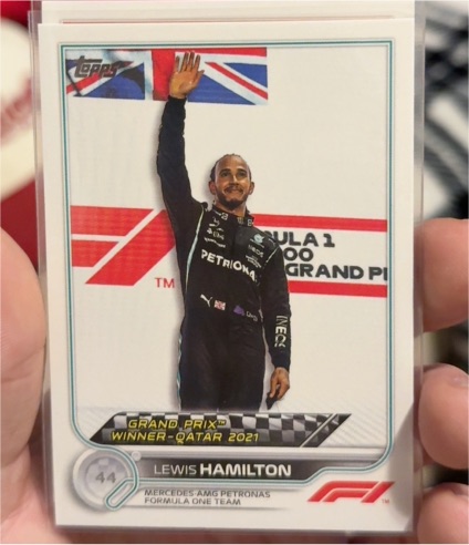 2022 Topps Formula 1 #170 Lewis Hamilton Grand Prix Winner Qatar 2021 — front