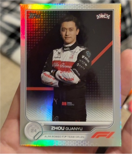 2022 Topps Chrome Formula 1 #24 Zhou Guanyu — front