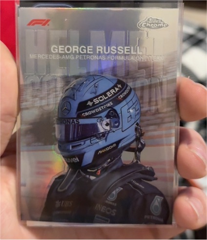 2024 Topps Chrome Formula 1 Helmet Collection #HC-5 George Russell — front