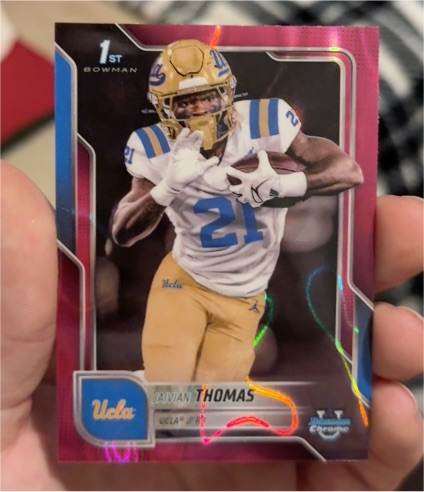 2025 Bowman University Chrome #47 Jaivian Thomas — front