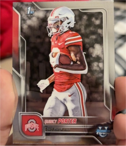 2025 Bowman University Chrome #95 Quincy Porter — front