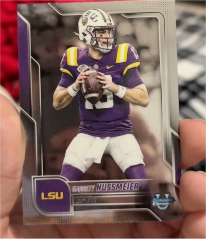 2025 Bowman Chrome University #189 Garrett Nussmeier — front