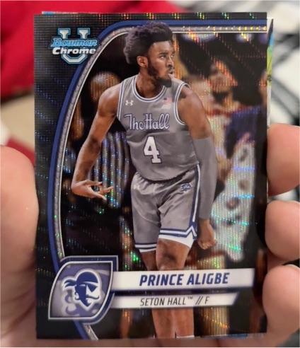 2024-25 Bowman University Chrome #82 Prince Aligbe — front
