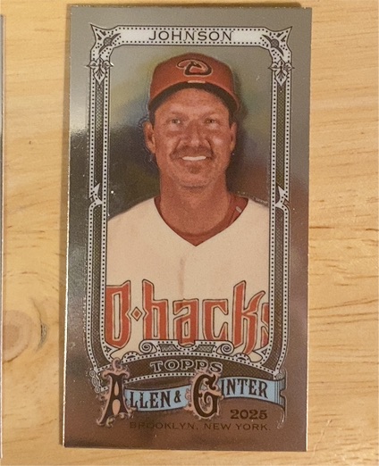 2025 Topps Allen & Ginter #4 Randy Johnson Mini Card — front