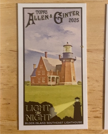 2025 Topps Allen & Ginter Light the Night Mini #LTN-10 Block Island Southeast Lighthouse — front