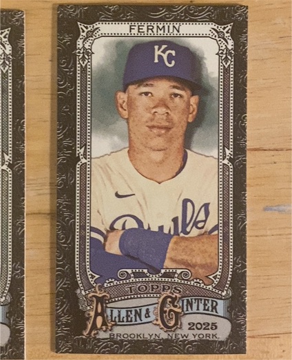 2025 Topps Allen & Ginter #163 Freddy Fermin Mini Black Border — front