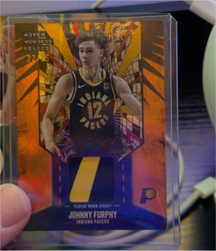 2025 Topps Woven Wonders Relics #WW-JF Johnny Furphy — front