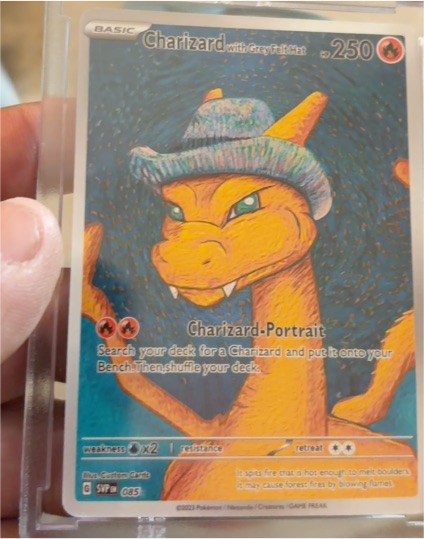 2023 Pokémon #085 Charizard with Grey Felt Hat — front